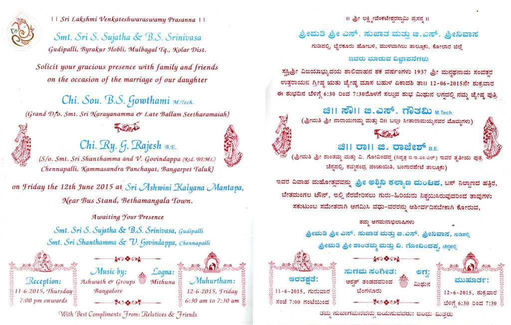 59 Creating Kannada Wedding Invitation Template PSD File with Kannada Wedding Invitation Template