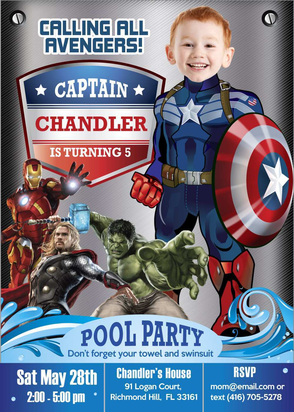 59 Creative Captain America Birthday Invitation Template Download for Captain America Birthday Invitation Template