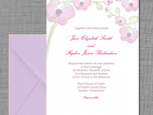 59 Creative Orchid Wedding Invitation Template for Ms Word with Orchid Wedding Invitation Template