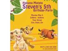 59 Customize Free Lion King Birthday Invitation Template PSD File for Free Lion King Birthday Invitation Template