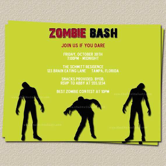 59 How To Create Zombie Birthday Invitation Template in Photoshop with Zombie Birthday Invitation Template