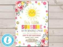 59 Printable You Are My Sunshine Birthday Invitation Template With Stunning Design with You Are My Sunshine Birthday Invitation Template