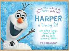 59 Report Olaf Birthday Invitation Template for Ms Word with Olaf Birthday Invitation Template