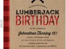 60 Adding Lumberjack Birthday Invitation Template in Word with Lumberjack Birthday Invitation Template