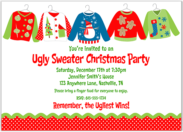 60 Adding Ugly Sweater Holiday Party Invitation Template in Photoshop with Ugly Sweater Holiday Party Invitation Template