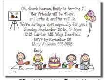 60 Blank Craft Party Invitation Template for Ms Word with Craft Party Invitation Template