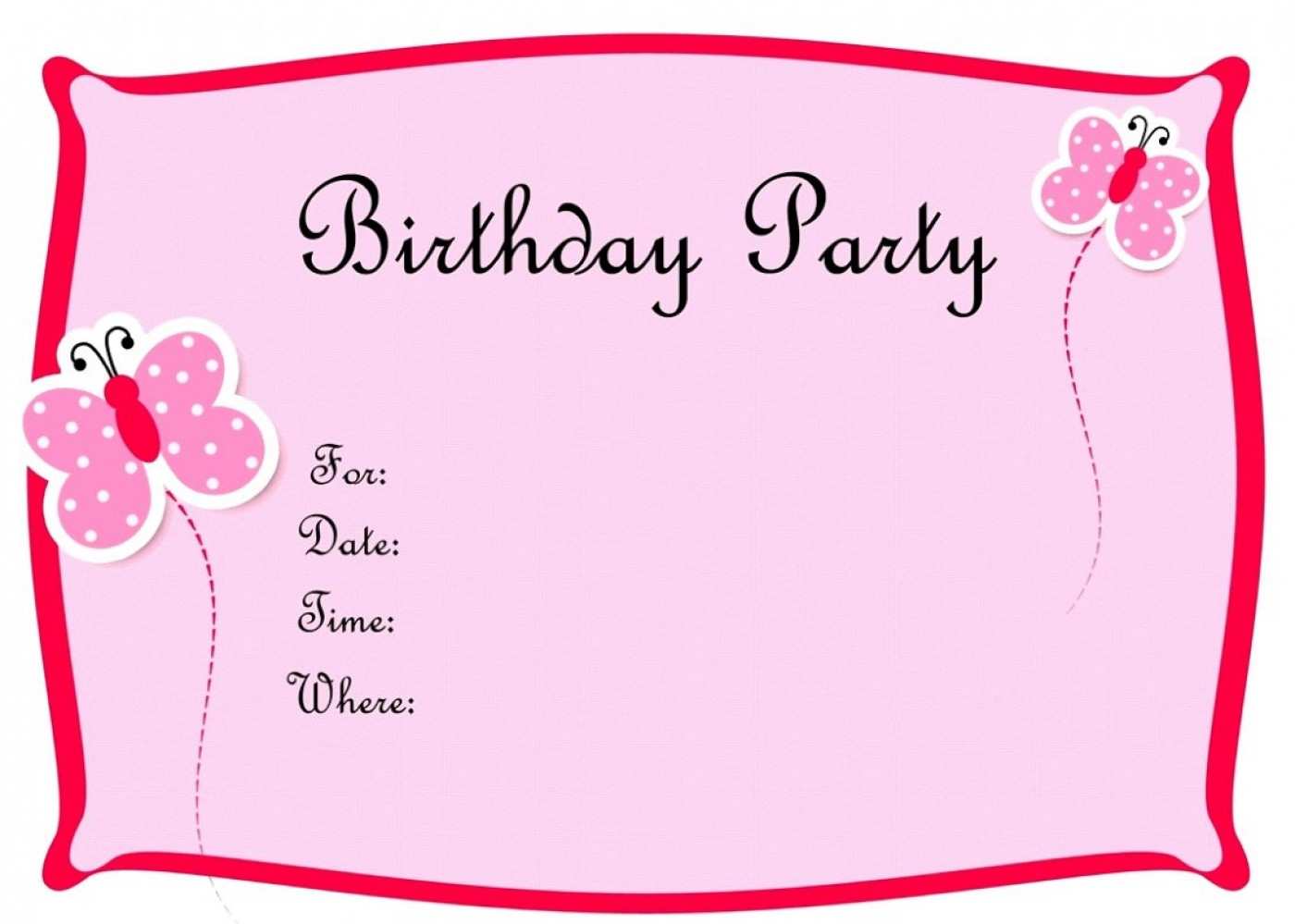 60 Create Girl Birthday Invitation Template PSD File with Girl Birthday Invitation Template