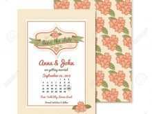 Wedding Invitation Template Calendar