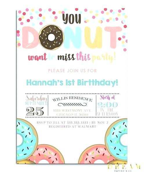 60 Format Donut Party Invitation Template Free With Stunning Design By Donut Party Invitation Template Free Cards Design Templates