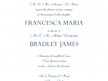 60 Free Printable A6 Wedding Invitation Template for Ms Word for A6 Wedding Invitation Template