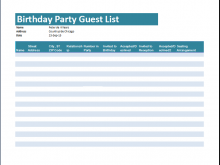 60 How To Create Birthday Invitation List Template For Free for Birthday Invitation List Template