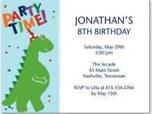 60 Standard Dinosaur Birthday Invitation Template Maker with Dinosaur Birthday Invitation Template