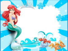 61 Best Little Mermaid Birthday Invitation Template Free With Stunning Design by Little Mermaid Birthday Invitation Template Free