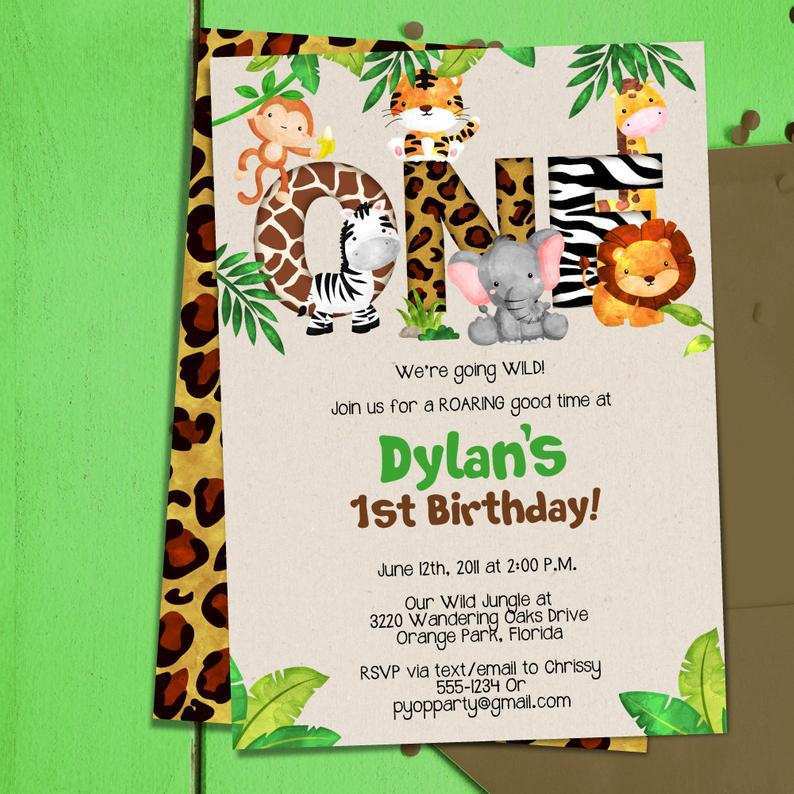 61 Customize Birthday Invitation Template Jungle Theme Photo by Birthday Invitation Template Jungle Theme