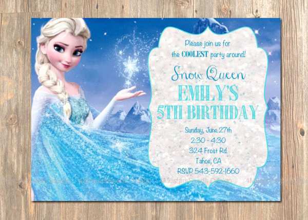 61 Customize Our Free Birthday Invitation Template Frozen Layouts for Birthday Invitation Template Frozen