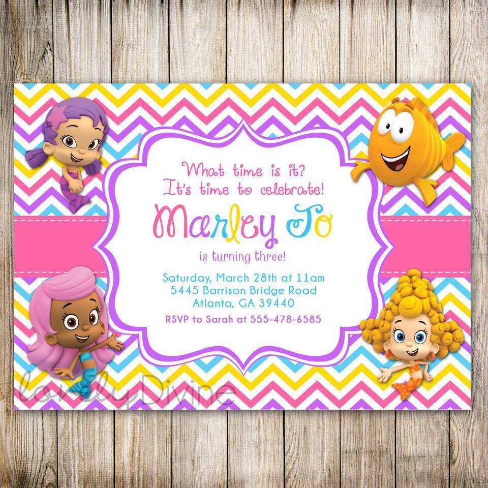 61 Customize Our Free Bubble Guppies Blank Invitation Template Now with Bubble Guppies Blank Invitation Template