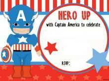 61 Customize Our Free Captain America Birthday Invitation Template For Free with Captain America Birthday Invitation Template