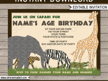 61 Free Zoo Party Invitation Template for Ms Word with Zoo Party Invitation Template