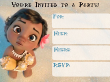 61 How To Create Baby Moana Birthday Invitation Template in Photoshop by Baby Moana Birthday Invitation Template