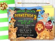 61 The Best Free Lion King Birthday Invitation Template For Free for Free Lion King Birthday Invitation Template