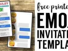 62 Adding Emoji Party Invitation Template Maker for Emoji Party Invitation Template