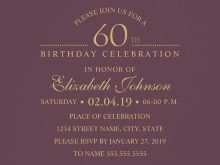 62 Best Elegant 60Th Birthday Invitation Templates Download with Elegant 60Th Birthday Invitation Templates