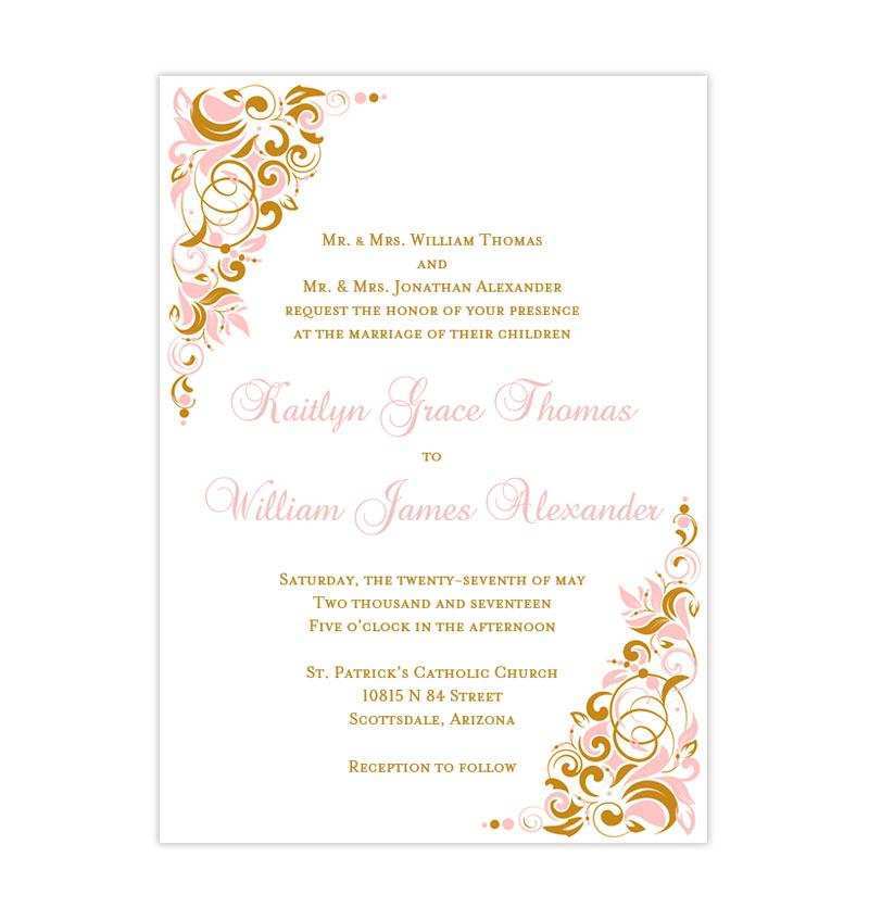 62 Blank Gold Wedding Invitation Template in Word with Gold Wedding Invitation Template
