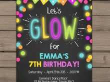 62 Blank Neon Birthday Invitation Template for Ms Word for Neon Birthday Invitation Template