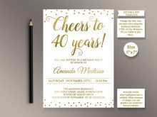 62 Customize Our Free 40 Year Birthday Invitation Template For Free for 40 Year Birthday Invitation Template