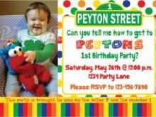 62 Customize Sesame Street 1St Birthday Invitation Template in Photoshop for Sesame Street 1St Birthday Invitation Template
