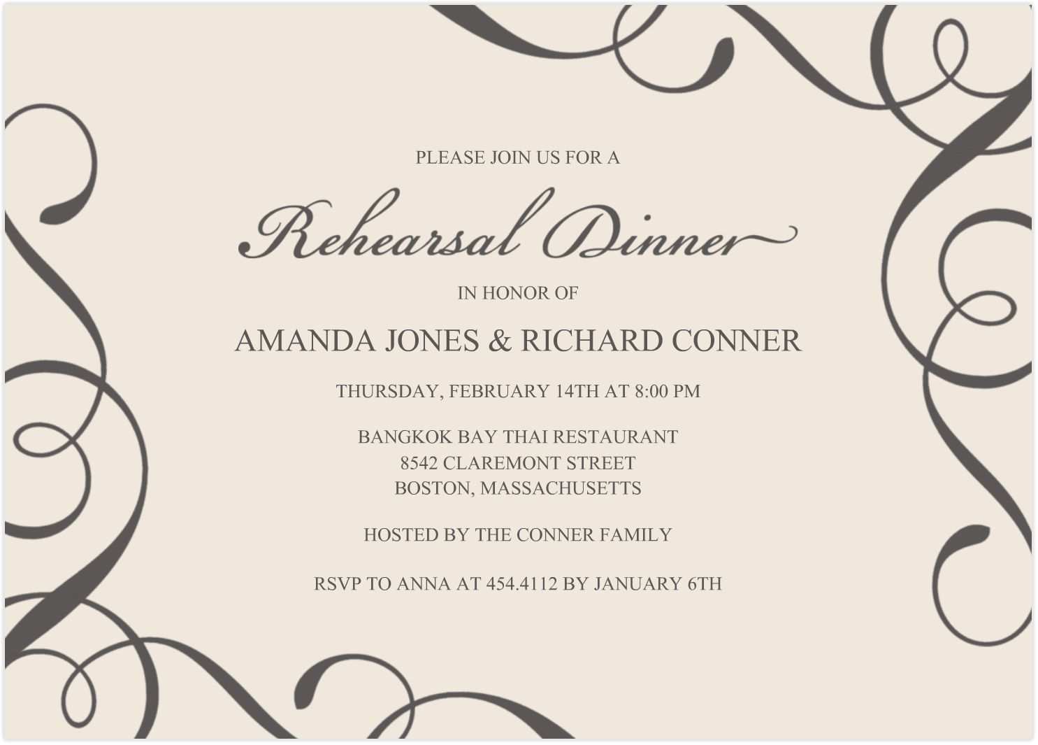 23 Format Dinner Invitation Template Word in Word with Dinner Regarding Free Dinner Invitation Templates For Word