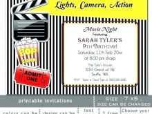 62 Free Printable Movie Night Party Invitation Template Free in Word by Movie Night Party Invitation Template Free