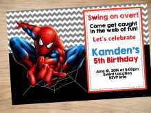 62 How To Create Spiderman Birthday Invitation Template Maker by Spiderman Birthday Invitation Template