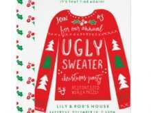 62 How To Create Ugly Sweater Holiday Party Invitation Template PSD File by Ugly Sweater Holiday Party Invitation Template