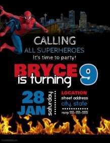 62 Printable Spiderman Party Invitation Template Free Layouts for Spiderman Party Invitation Template Free