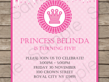 62 Visiting Princess Birthday Invitation Template For Free for Princess Birthday Invitation Template