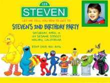 Sesame Street 1St Birthday Invitation Template