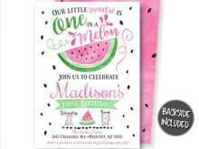 63 Format One In A Melon Birthday Invitation Template in Word with One In A Melon Birthday Invitation Template