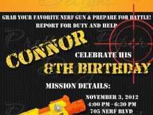 63 Free Nerf War Birthday Invitation Template in Photoshop by Nerf War Birthday Invitation Template