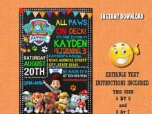 63 Free Printable Paw Patrol Party Invitation Template For Free by Paw Patrol Party Invitation Template