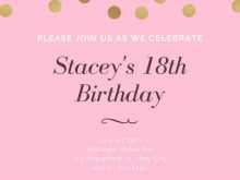 Rose Gold Birthday Invitation Template