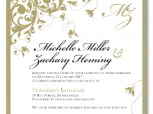 63 Printable Gold Wedding Invitation Template Now for Gold Wedding Invitation Template