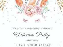 63 Standard Party Invitation Template Unicorn PSD File for Party Invitation Template Unicorn