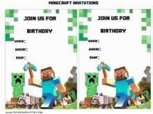 64 Create Minecraft Birthday Invitation Template in Word by Minecraft Birthday Invitation Template