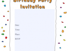 64 Creating One Page Birthday Invitation Template Download by One Page Birthday Invitation Template
