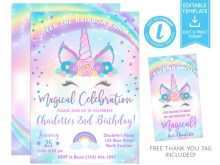 64 Creating Unicorn 1St Birthday Invitation Template Formating by Unicorn 1St Birthday Invitation Template
