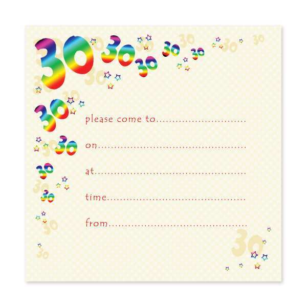 64 Format Invitation Card 30Th Birthday Example PSD File for Invitation Card 30Th Birthday Example