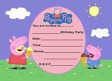 64 How To Create Peppa Pig Birthday Invitation Template for Ms Word for Peppa Pig Birthday Invitation Template