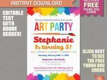 64 Online Art Party Invitation Template Free Templates with Art Party Invitation Template Free