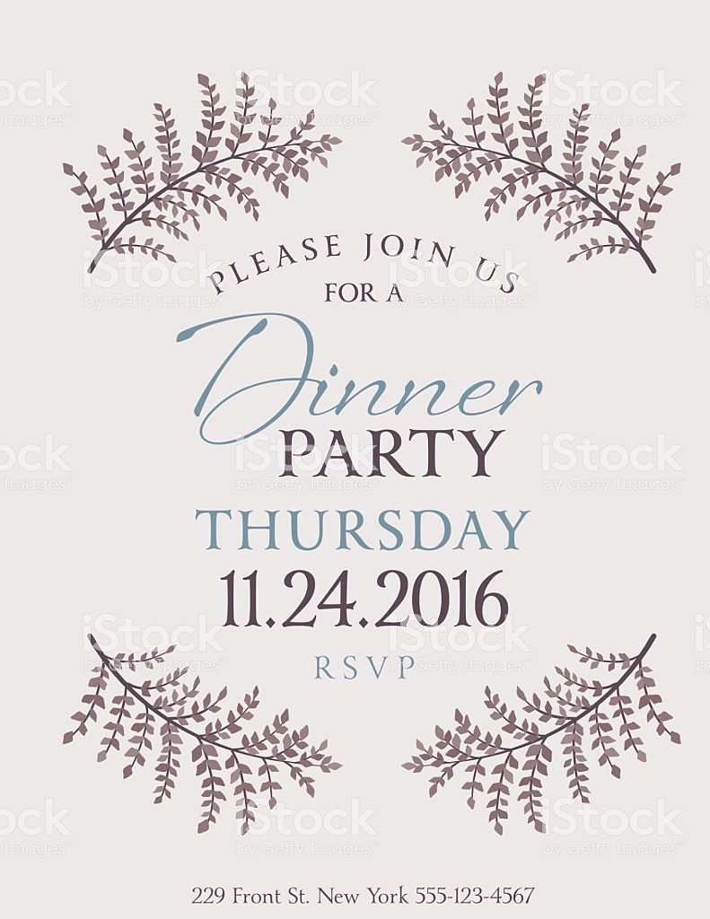 64 Printable Dinner Party Invitation Template Formating by Dinner Party Invitation Template